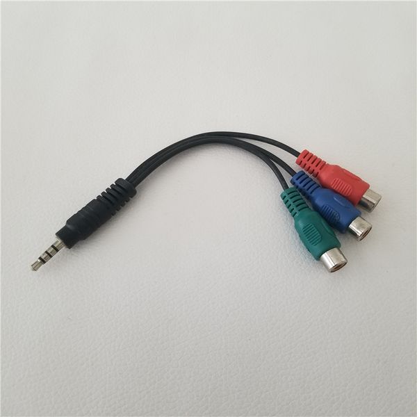 

Wholesale 100pcs 3 RCA Female to 3.5MM Jack M/F Video Audio Cable Adapter