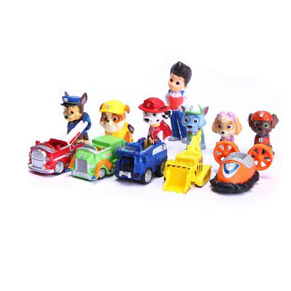 

3.5-6 см щенок собака фигурку куклы аниме автомобиль щенок игрушки подарок партия выступает за Kid мальчик девочка день рождения