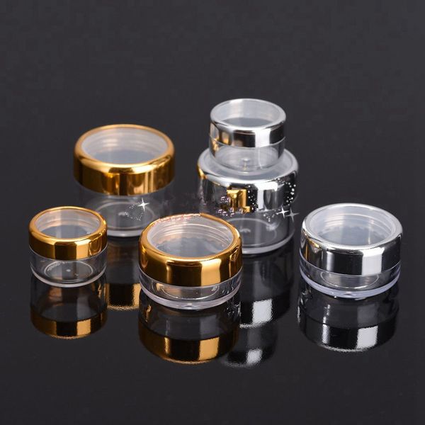 

5g 10g 20g clear plastic jars pot empty face lip balm travel mini sample container face cream jars fast shipping f830