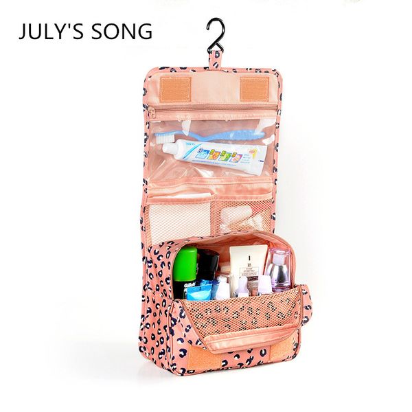 

july's song women waterproof cosmetic hanging mesh toiletry storage organizer makeup pouch bag