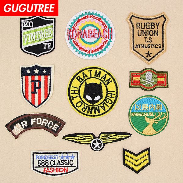 

gugutree embroidery patches individuality patches badge patch applique patch for coat,t-shirt,hat,bags,sweater,backpack sp-212, Black