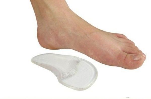 

moonbiffy gel 3/4 arch support pad for high heels,flat feet ortcs,orthopedic insoles corrector for shoes woman feet care