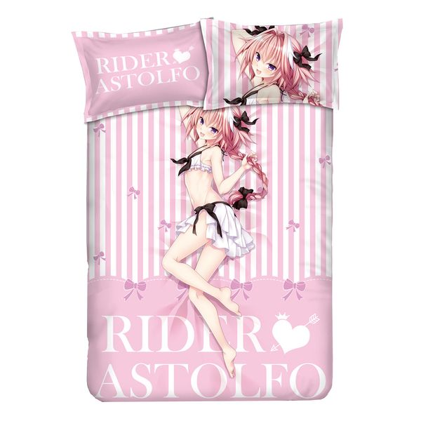 

fate stay night/fate grand order anime bed set soft rider astolfo anime charming bedding set duvet cover bed sheet pillowcases