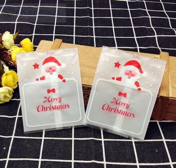 

200pcs christmas santa heat seal pouch christmas cookie gift bag