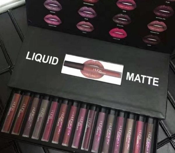 

Hot 16 Colo1rs /set Matt Lip Gloss Beauty Liquid lipstick Make up Waterproof Long Lasting Lipgloss Trophy Wife Icon Vixen 1set