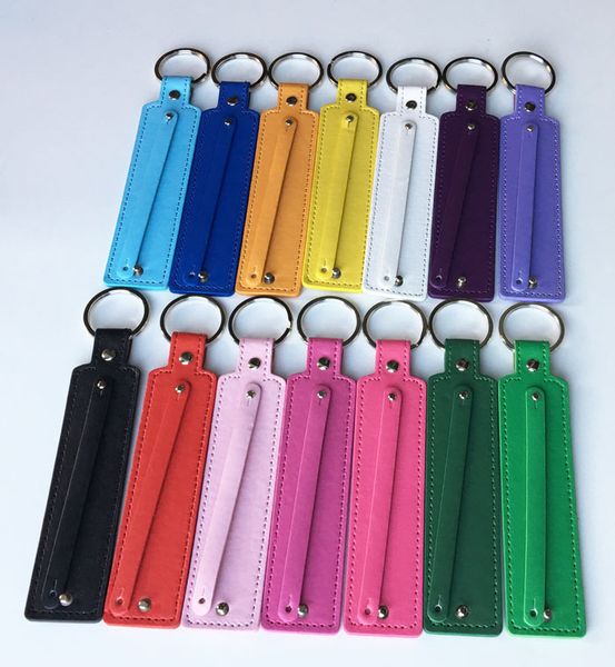 

50pcs (8+30)width*130mm length pu leather key rings/key chains fit 8mm slide charms, 8mm slide letters, Bronze;silver