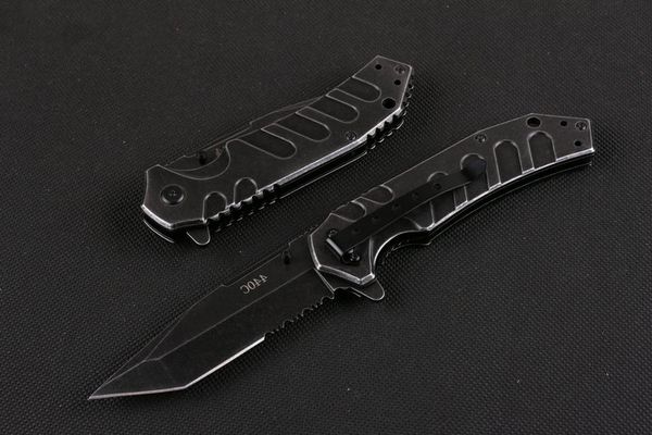 

High Quality SOG K959B Assisted Opening Knife All Steel Handle Black Stonewash 440C Blade Outdoor Survival Camping Hiking Knife D763Q