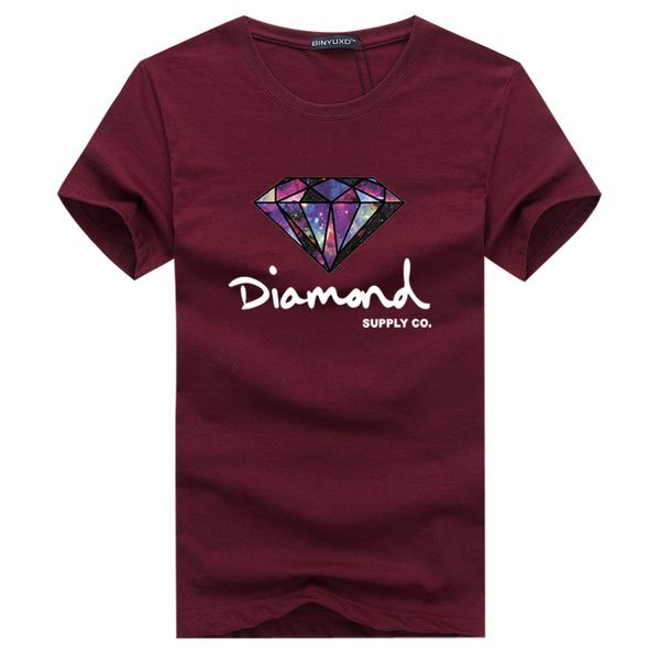 

mens fashion diamond print short sleeve tshirt crew neck 100% cotton plus size tee casual leisure tshirt, White;black