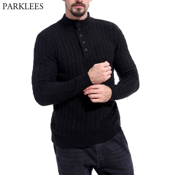 

black turtleneck jacquard sweater men 2018 autumn winter new knitted sweaters mens slim fit casual pullover pull homme hiver xxl, White;black