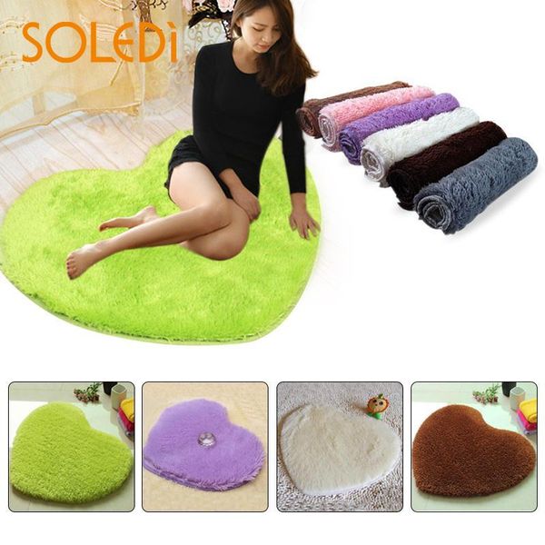 

40x30cm heart shaped nonslip carpet shower floor bathroom bath rug tub mat