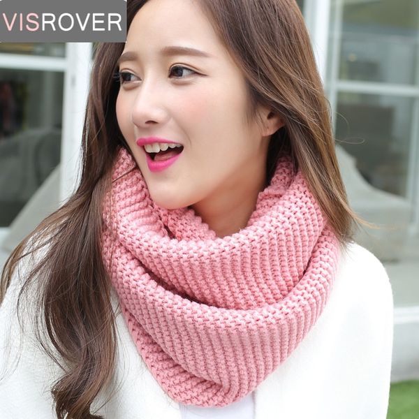 

visrover winter women scarf warm infinity snood ladies ring loop scarf fashion circle kniited