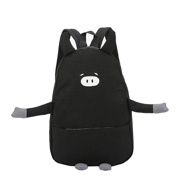 

asds cute piggy shoulders backpack pig canvas school bag girls student shoulders bag