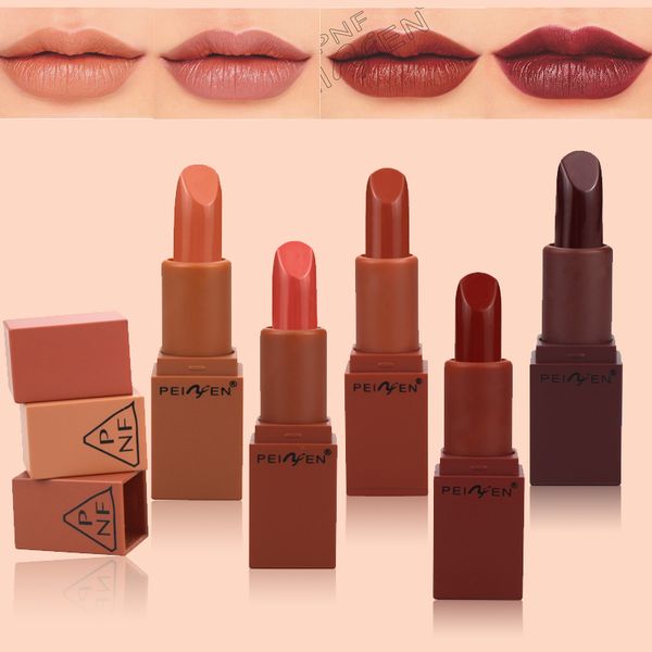 

pnf makeup mae lipstick nude moisturizer smooth lip stick waterproof red lipstick mate make up set cosmetic pn001
