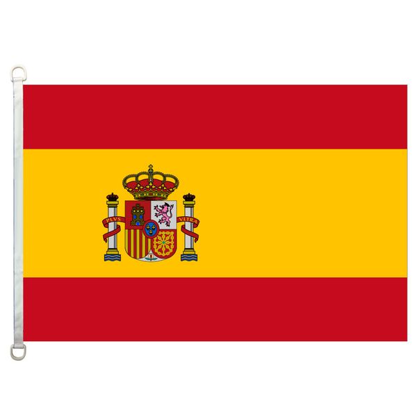 

good flag]spain flags banner 3x5ft-90x150cm 100% polyester country flags, 110gsm warp knitted fabric outdoor flag