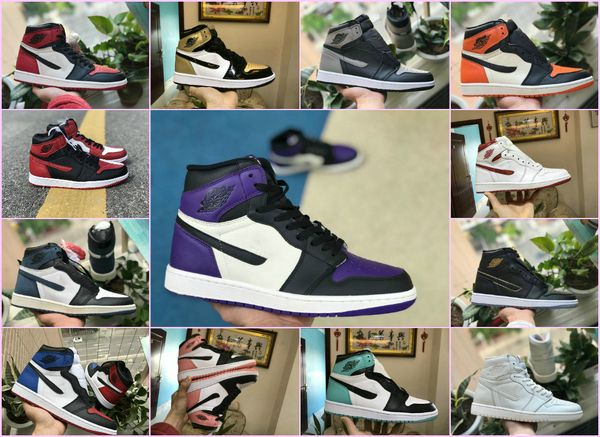 

High Quality 2019 New 1 High OG Sports Shoes Game Royal Banned Shadow Bred Toe Men women 1s Shattered Backboard Silver Medal Sneakers