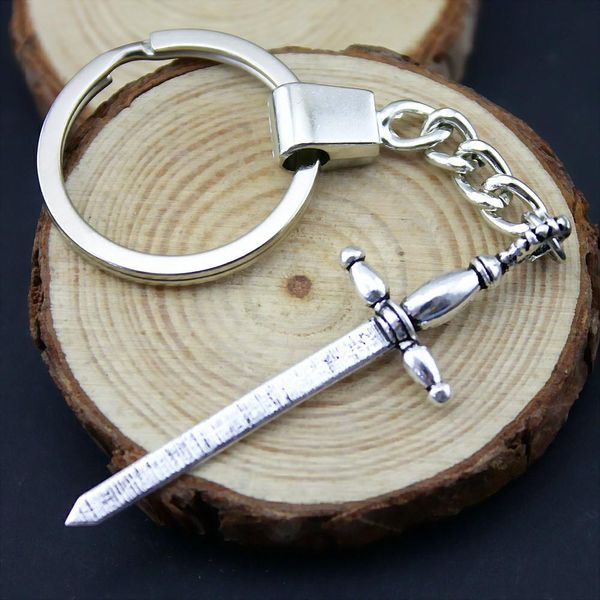 

6 шт. брелок женщины брелки мода брелки для мужчин фехтование меч 59x19mm, Slivery;golden