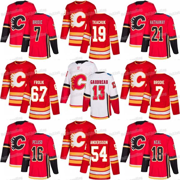 

2019 Calgary Flames Johnny Gaudreau James Neal Matthew Tkachuk Michael Frolik Garnet Hathaway Anthony Peluso Rasmus Andersson Brodie Jersey