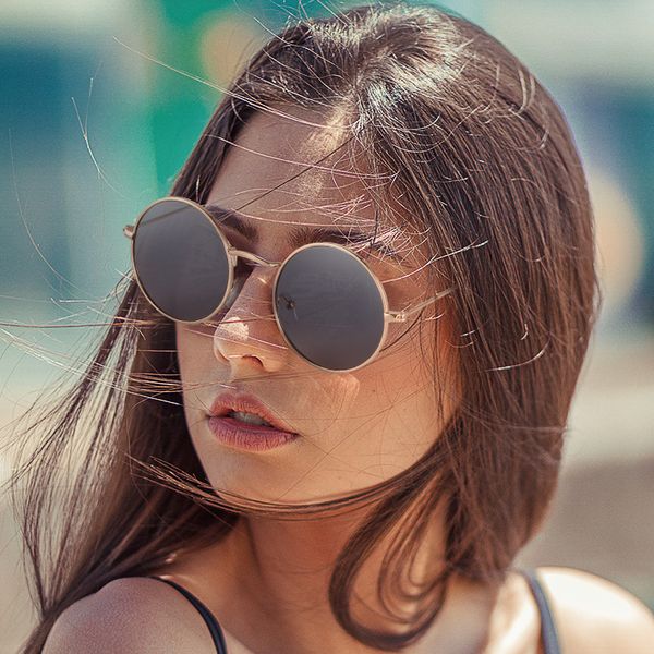 

2018 new fashion round sunglasses women classic polarized sunglasses brand design men sun glasses male glasses eyewear uv400, White;black