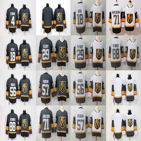 

2017-2018 Season Vegas Golden Knights 88 Nate Schmidt 57 David Perron 4 Clayton Stoner 18 James Neal 56 Erik Haula Hockey Jersey Cheap