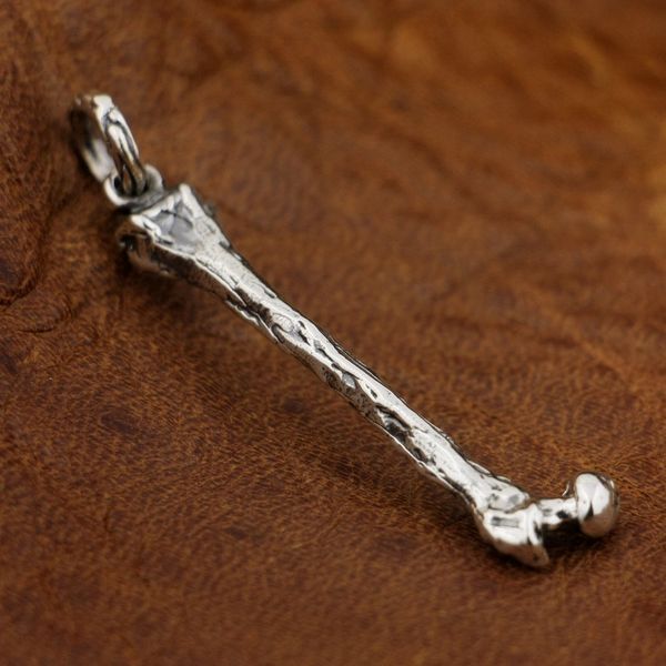 

linsion 925 sterling silver thigh bone pendant mens biker style ta83 jp