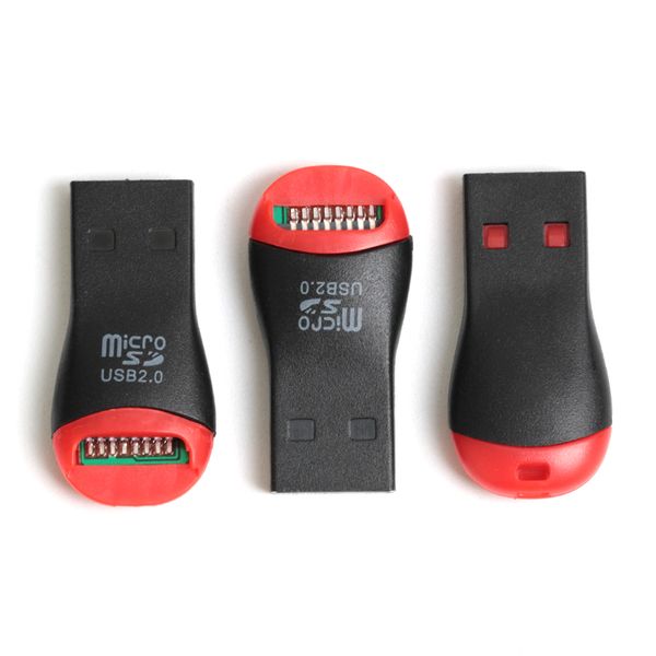 Atacado 1000 pçs / lote USB 2.0 MicroSD T-Flash TF Leitor de Cartão de Memória apito Estilo frete grátis