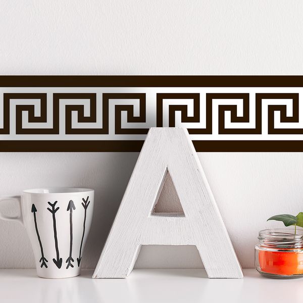 Funlife Greek Border Wallpaper Wall Borders Sticker Self Adhesive For Corridor Bathroom Home Decor Waterproof Diy Decal