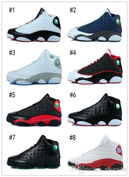 

[with box]2016 13 xiii basketball shoes men bred flints grey toe he got game hologram barons sport sneakers training shoes us 8-13