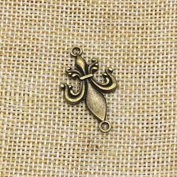 

whole sale20pcs lily flower anchor charms connectors antique bronze color diy jewelry making handmade crafts, Bronze;silver