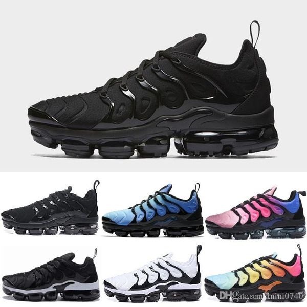 

2018 New Men Olive Blue Metallic White Silver black gray Pack Plus Triple Black TN mens Sneakers Casual Shoe EUR Size 40-45