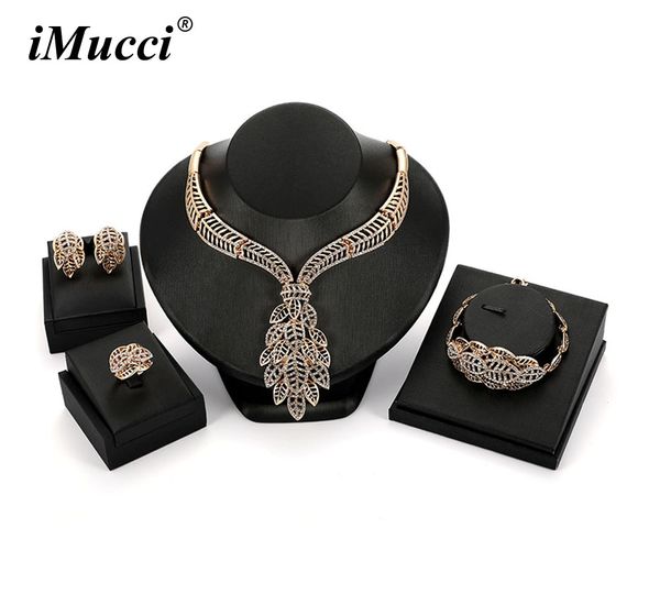 

imucci rose golden wide hollow leaf shape dangle hyperbole crystal necklace women accessories prom wedding dress ladies gifts, Silver