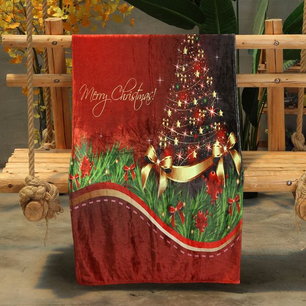 

christmas blanket flannel fabric sofa bed blanket 150x200cm