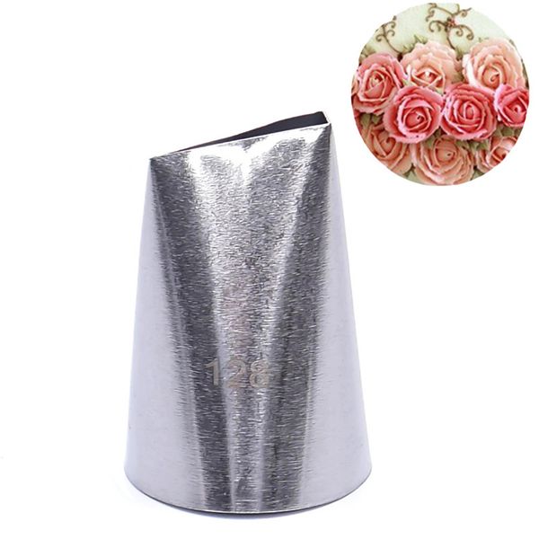 

#128 rose flower metal cream tips pastry tool stainless steel piping nozzles ing