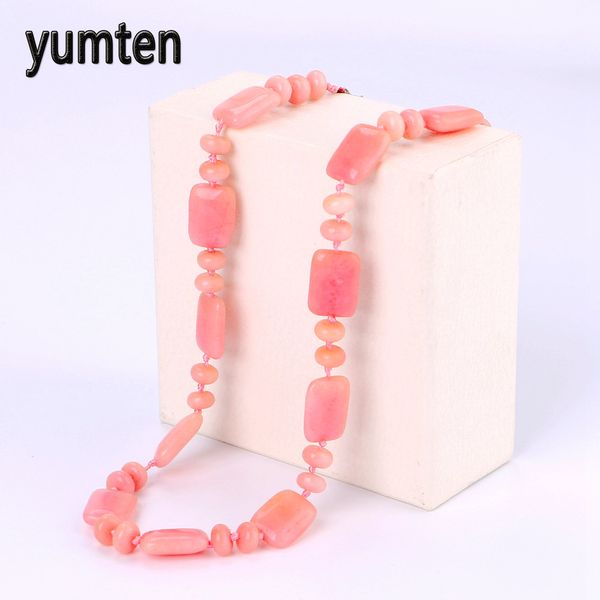 

yumten rose quartz power necklace natural stone square crystal women's jewelry vintage necklace unicorn steampunk uncharted, Silver