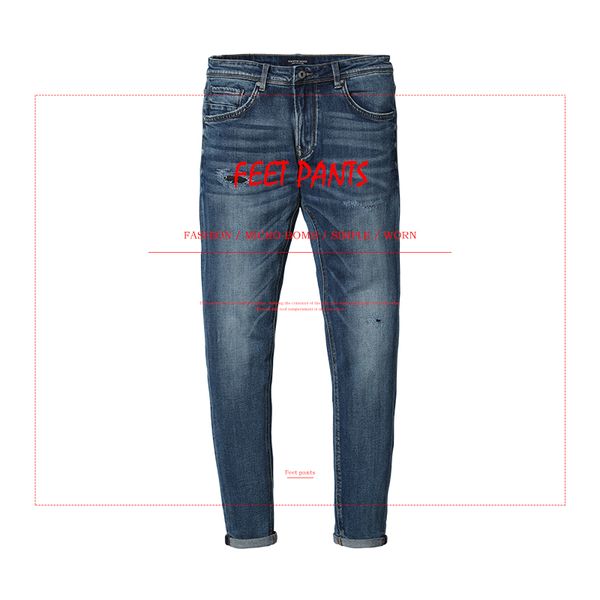 

Denim Spring New Jeans Men Skinny Biker Jeans Men Ripped Hole Fashion Trousers Brand Clothing New Fashion Casual Midweight
