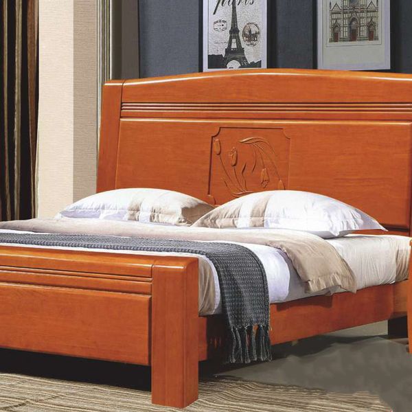 2019 Modern Minimalist Solid Wood Master Bedroom Single Bed Home Economy Oak Wedding Bed Bedroom Solid Wood Furniture From Shanxinjiaju 351 76
