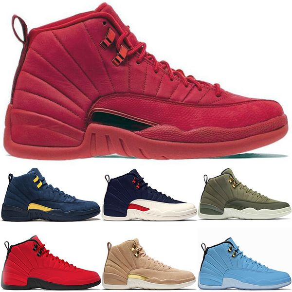 

Gym Red Bulls 12 12s Men Basketball Shoes CP3 Class of 2003 Michigan University Blue College Navy Mens Trainer Sport Sneaker Size 8-13