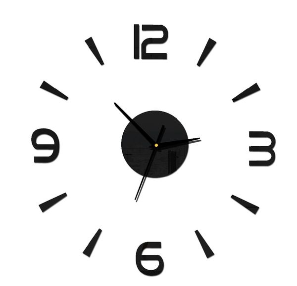 

new digital 3d wall clock mirror wall sticker clock for living room mirrror diy clocks for bedroom fashion home decoration