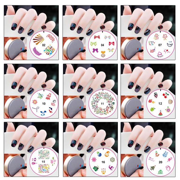 

1 pc stamping template 3 in 1 nail art plate tools silicon gel transfer print stamper scraper seal diy decoration, White