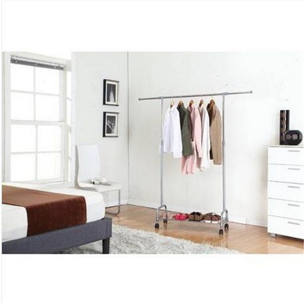 

2019 wholesales mini layer network horizontal bar adjustable garment rack hanger storage organizer silver