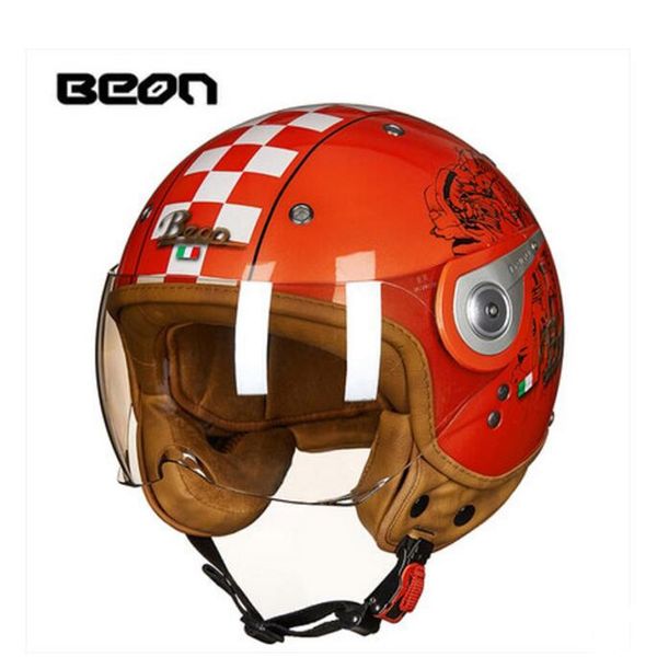 

2018 summer new netherlands band europe ece certification beon half face motorcycle helmet retro motorbike helmets made of abs