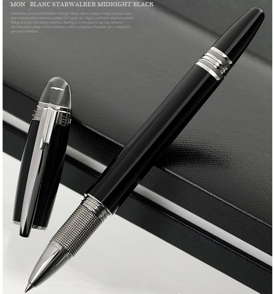 

wholesale promotion - monte branding star-waiker black resin roller ball pen ballpoint pen fountain pens school office supplies, Blue;orange