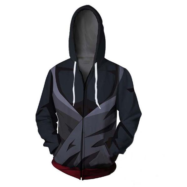 

2018 new fashion cool sweatshirt hoodies men women 3d print tee style streetwear long sleeve clothing zipper shirt, Black