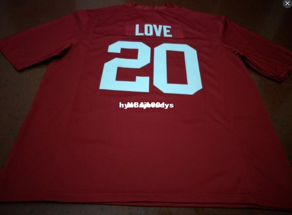 

men stanford bryce love #20 alumni college jersey xs-6xl or custom any name or number jersey, Black;red