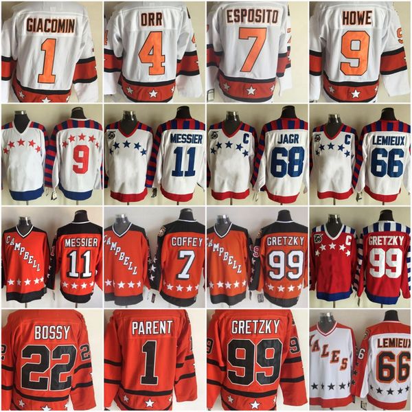 

All Star Hockey Jerseys 68 Jaromir Jagr 11 Mark Messier 66 Mario Lemieux 4 Bobby Orr Bernie Parent Mike Bossy Hockey jerseys