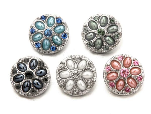 

20pcs/lot 18mm snap button charm noosa crystal round shape button charm fit pendant necklace bracelet diy handmade jewelry good price hot, Bronze;silver