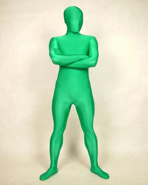 

lycra spandex zentai flash green bodysuit s/m/l/xl/xxl a062, Black