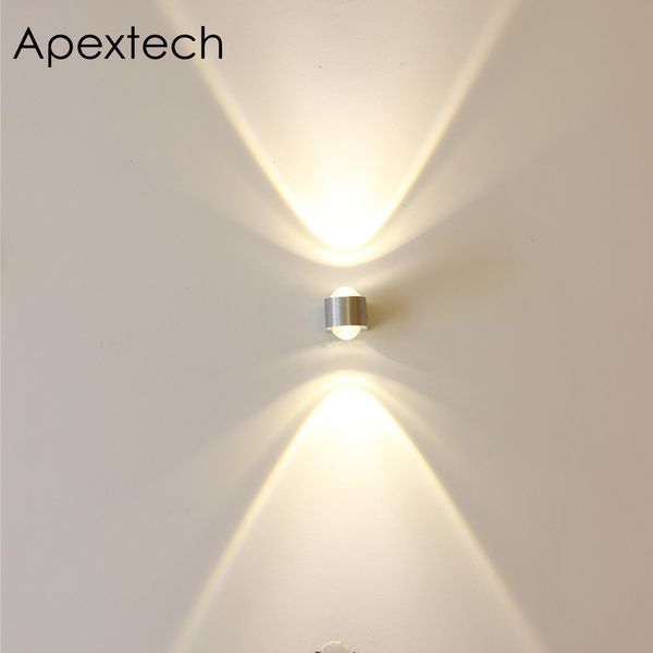 2019 Apextech Convex Lens Led Wall Lamp 2head Aluminum Mounted Bedroom Night Lights Indoor Ambient Lighting For Hotel Corridor From Fried 69 83