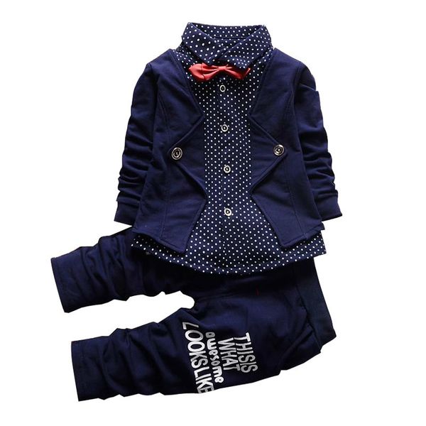 2018 Neonato vestiti primaverili vestiti per bambini formali vestito 2 pezzi ragazzi set set bambino nato signore bambino ragazzo vestiti vestito di compleanno