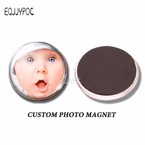 

10pcs personal custom 30mm fridge magnet p of your lovers baby kids family glass magnetic refrigerator stickers holder decor