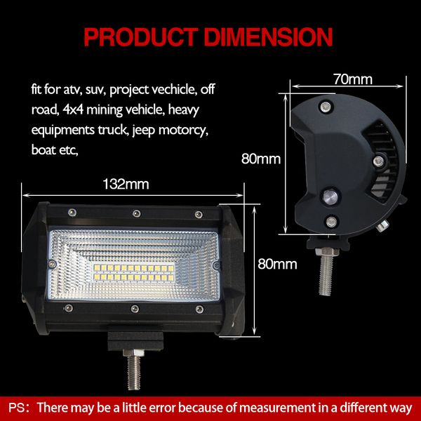 

гоѬа пѬодажа 5-дймовй веодиоднй Ѭабоий ве 72w 12v 24v аво пѬожекоѬ дл вн